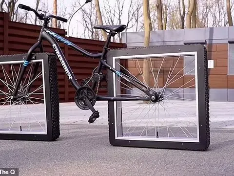 Ấn tượng sáng chế xe đạp bánh vuông