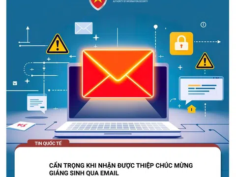 Cẩn trọng email chúc mừng Giáng sinh, dẫn dụ truy cập website giả mạo