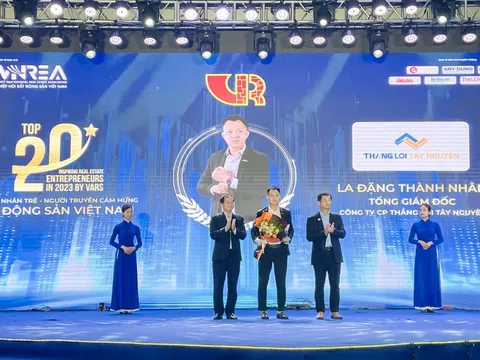 CEO La Đặng Thành Nhân được vinh danh trong Top 20 doanh nhân trẻ truyền cảm hứng bất động sản Việt Nam 2023