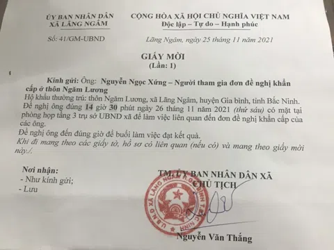 Gia Bình (Bắc Ninh): Nhằm phòng, chống tham nhũng, người dân khẩn cấp đề nghị minh bạch hóa thông tin về tài chính và đất đai